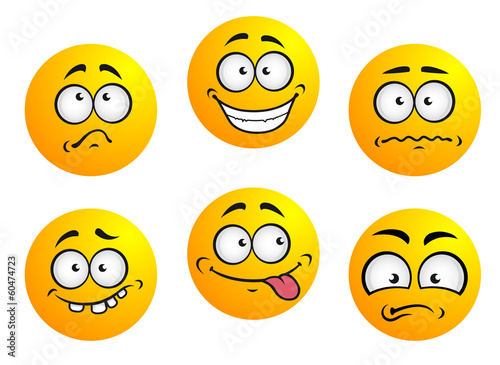 Set of yellow emoticons