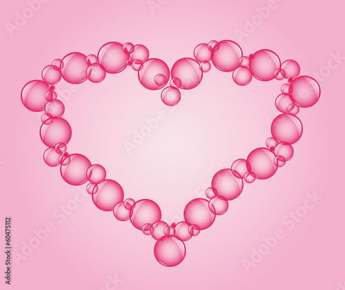 Heart from bubbles