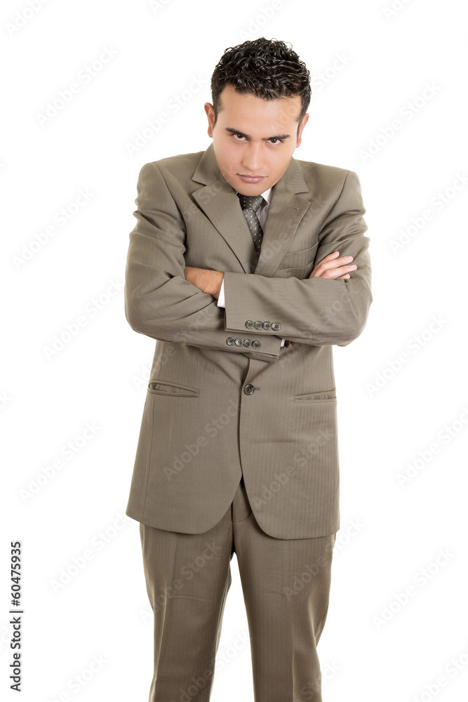 studio portrait of a hispanic businessman crossing arms studio portrait of a hispanic businessman crossing arms