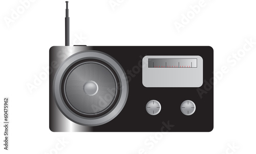 Shiny Black Radio