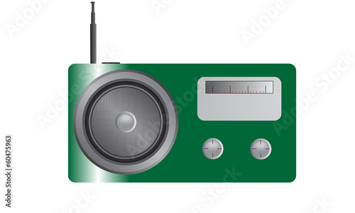 Shiny Green Radio