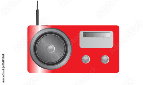 Shiny Red Radio