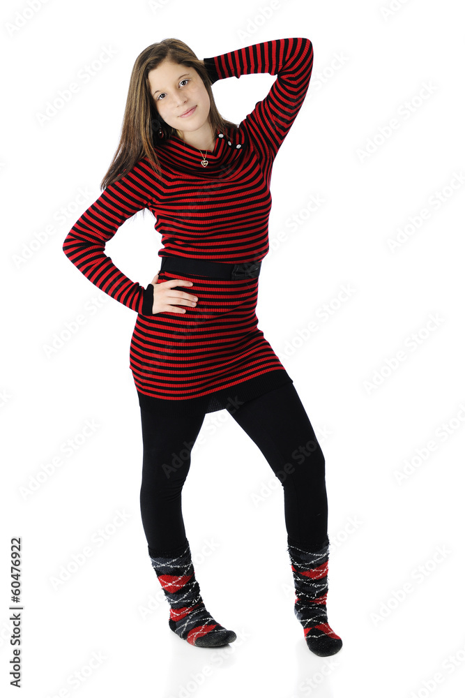 Beautiful Young Teen in Red and Black Beautiful Young Teen in Red and Black