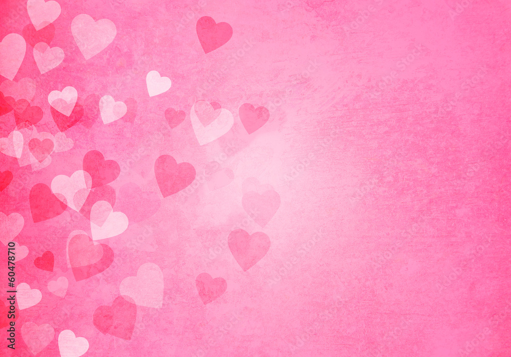 Valentine's day pink hearts background