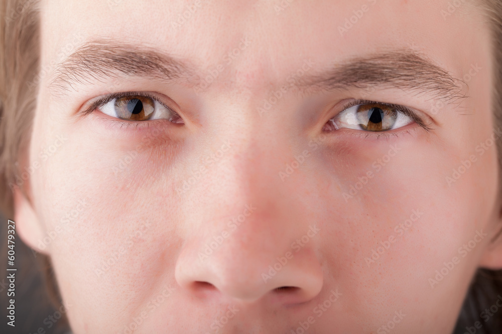 Fototapeta premium Portrait of a handsome man close up eye