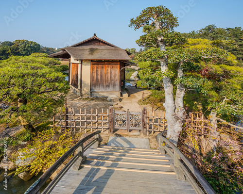 Shima-Jaya Teahouse at Koraku-en garden in Okayama