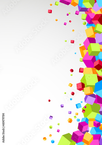 Colorful cubes aside - festive background
