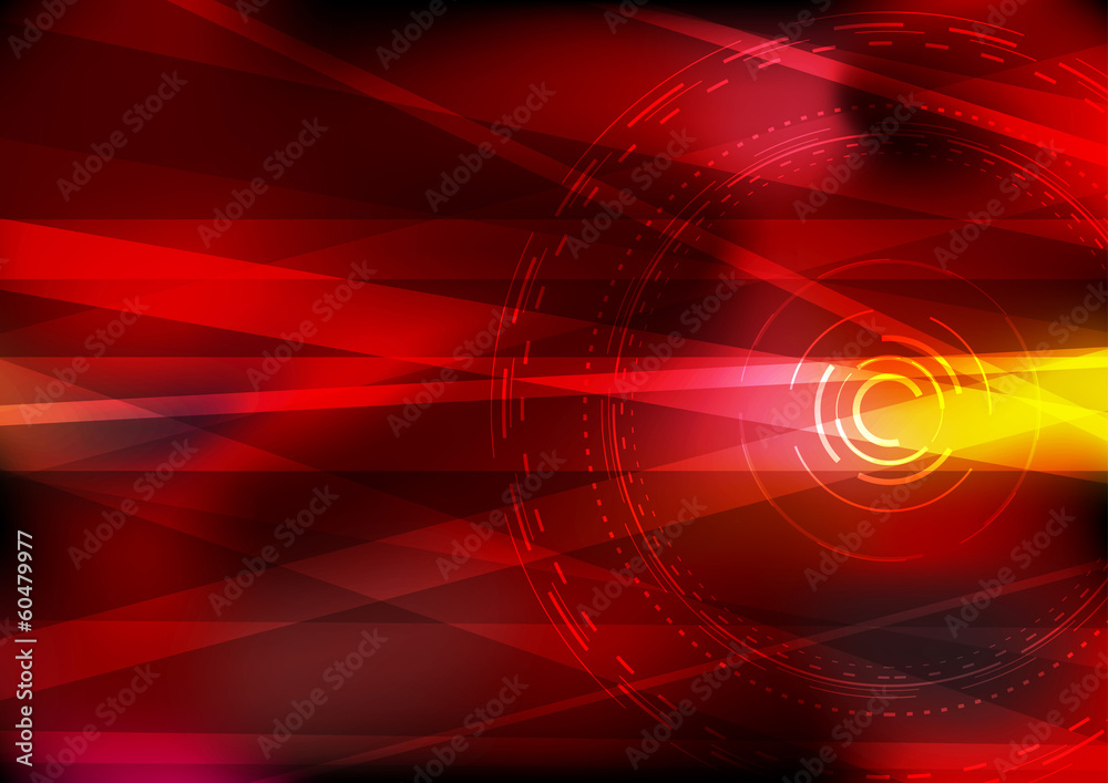 Abstract computer hi-tech background in red