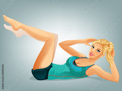 Woman Doing Crunches