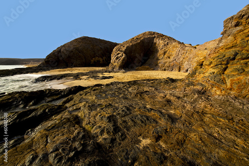 spain landscape rock ky cloud    lanzarote  isle