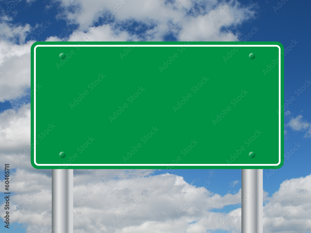 ROAD SIGN TEMPLATE (notice board signpost traffic blank) Stock