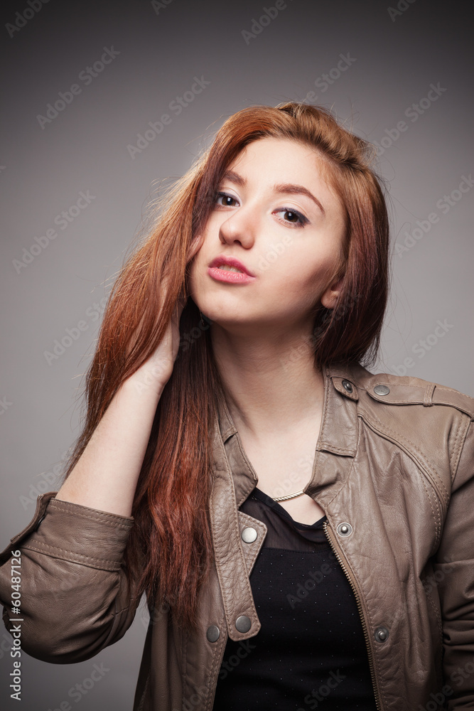 The young girl represents model The young girl represents model