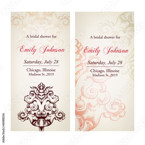 Vintage invitation card