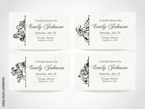 Vintage invitation card