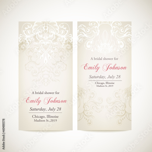 Vintage invitation card