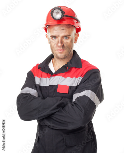 Obraz na płótnie serious coal miner