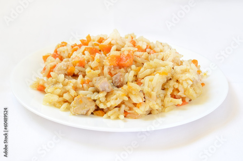 Rice with vegetables and meat