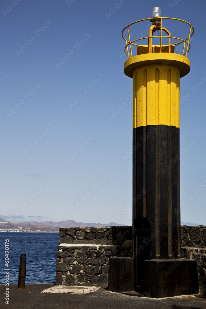 lighthouse and h arrecife teguise l spain lighthouse and h arrecife teguise l spain
