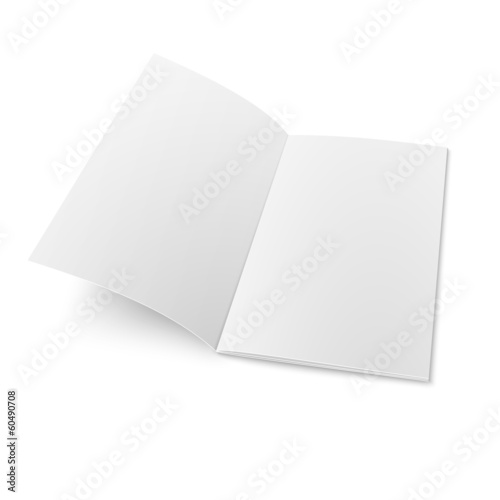 Booklet template on white background.