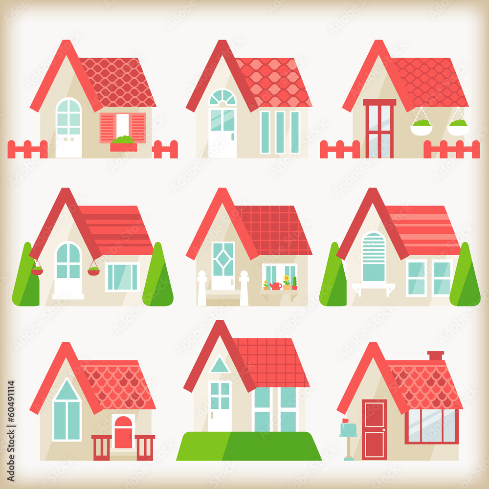 Fototapeta premium set of house