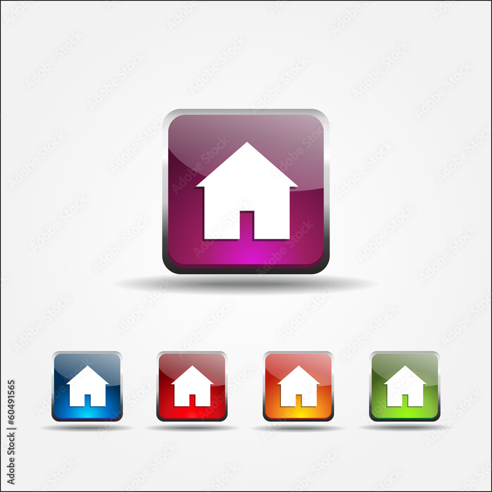 Glossy Vector Home Icon Glossy Vector Home Icon