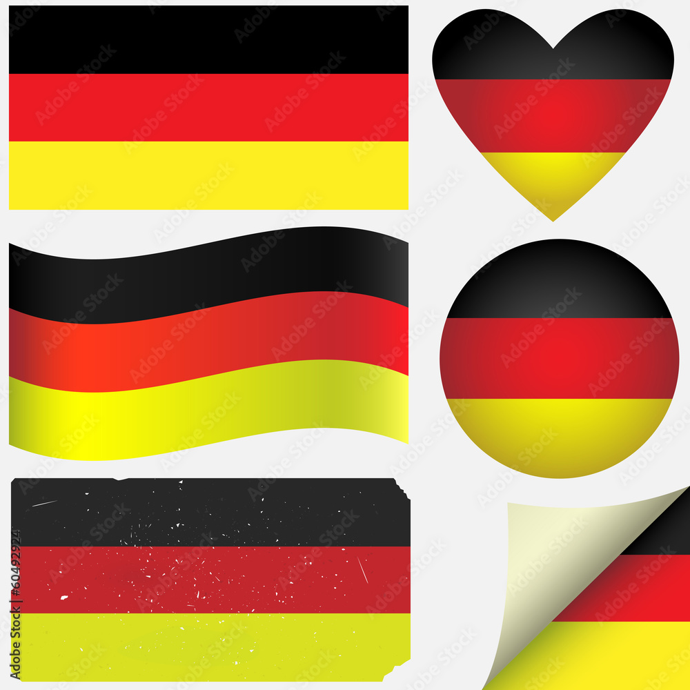Obraz premium Germany icon set of flags. Fully editable EPS10 vector.