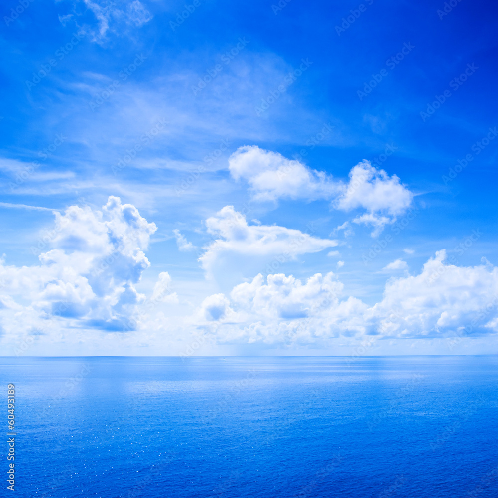 Beautiful blue sky sea view