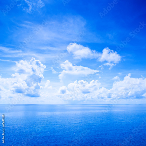 Beautiful blue sky sea view
