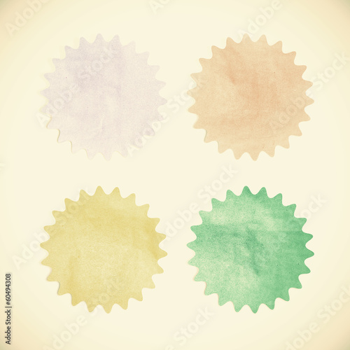 Paper texture ,bubble talk tag on vintage tone background