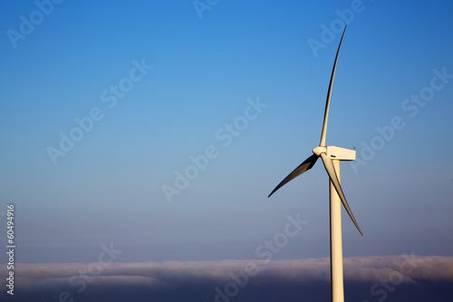 wind turbines and the sky in the isle of lanzarote spain