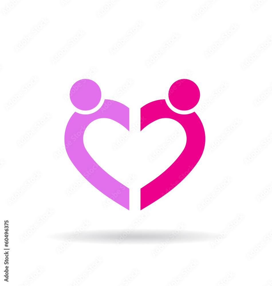 Heart shape by two persons