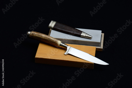 Canvastavla Jagdmesser mit Oelstein