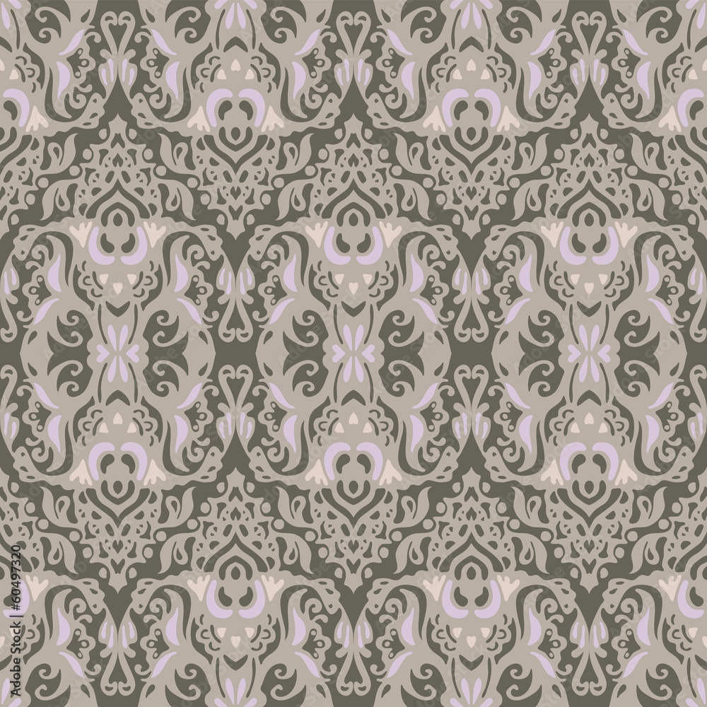 Vintage damask seamless pattern background