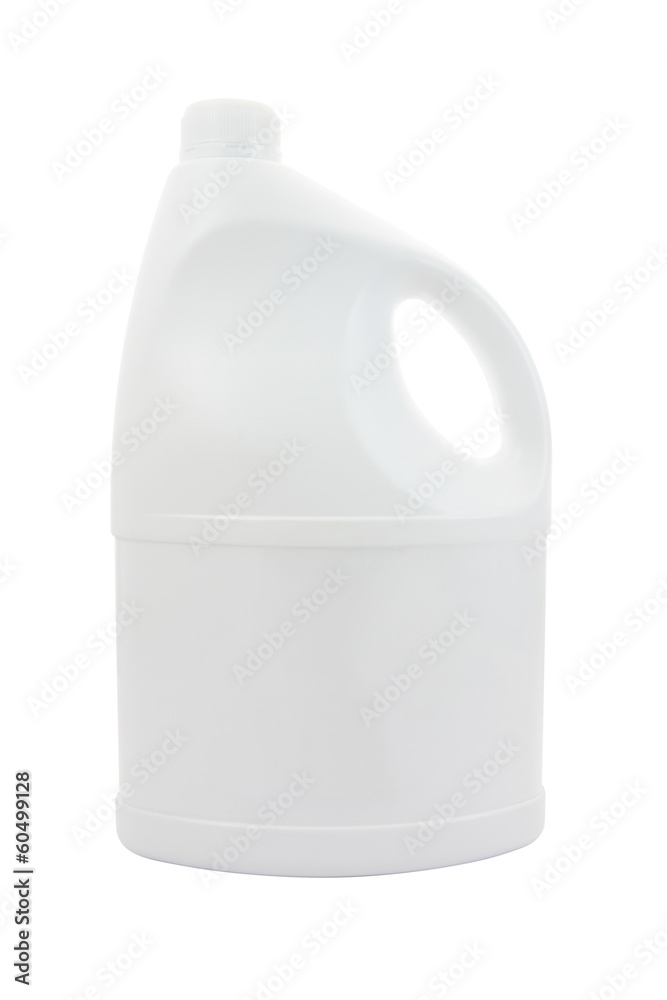 Face of plastic gallon with handle on white background. Face of plastic gallon with handle on white background.