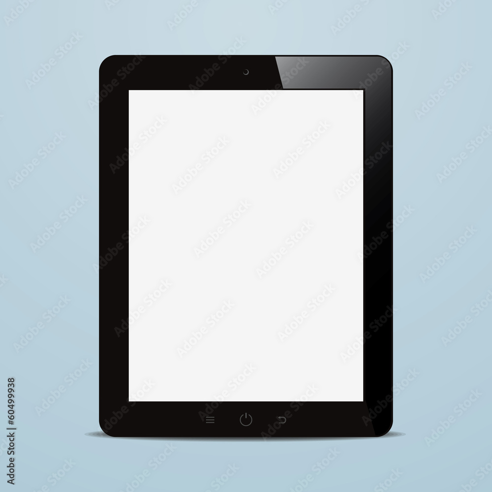 tablet computer with blank screen on blue background tablet computer with blank screen on blue background