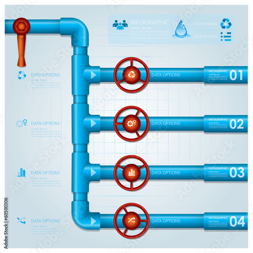 Water Pipe Business Infographic Design Template