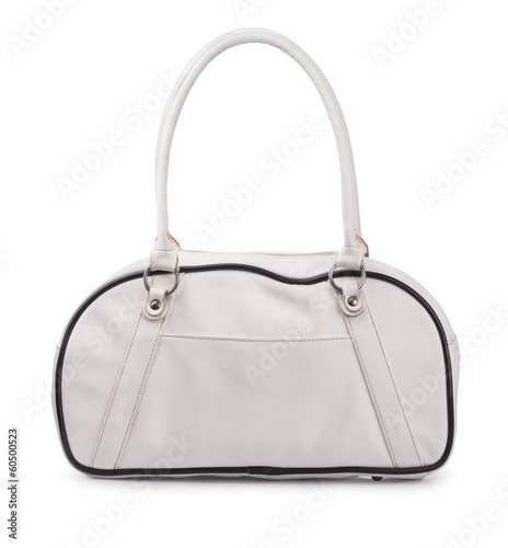 White leather sport bag
