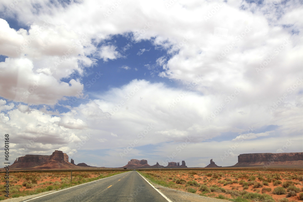 route vers Monument Valley, Arizona