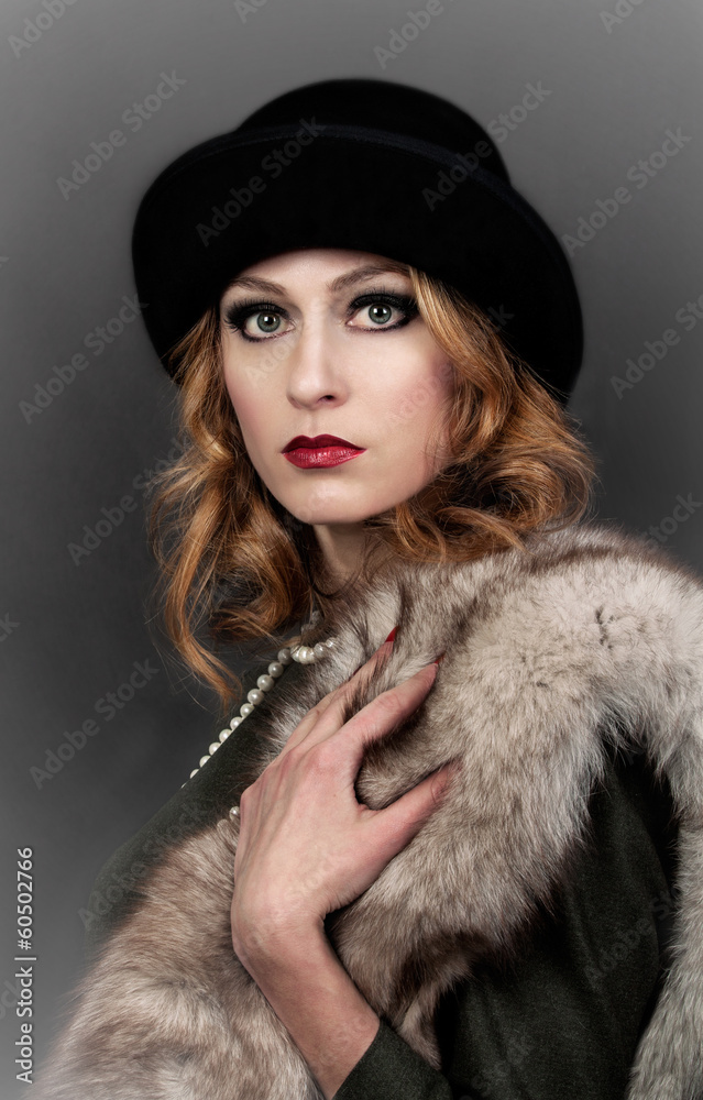 Retro Woman Portrait.