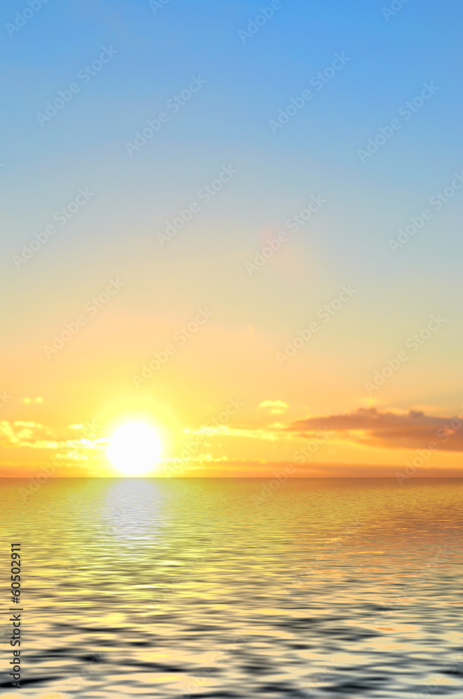 Sunset on the sea Sunset on the sea