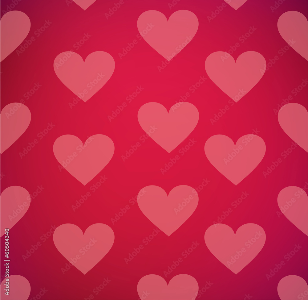 Red love Valentine's Day background with hearts