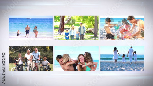Familys on vacation montage