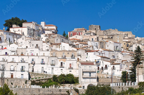 Panoramic view of Monte Sant'Angelo. Puglia. Italy.