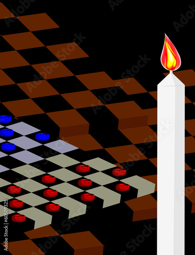 abstract background, vector style, checkers in 3D