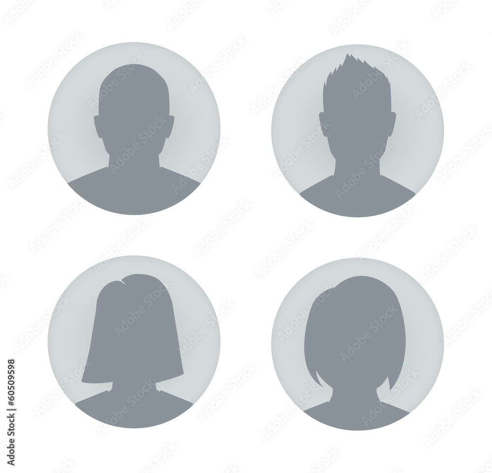 Man and woman user profile illustration Man and woman user profile illustration