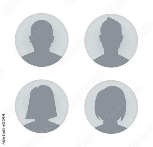 Man and woman user profile illustration