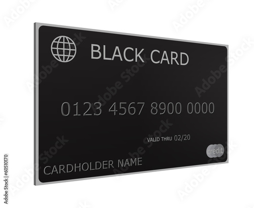 3D Black Credit Card