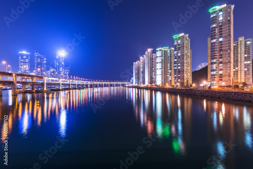 Busan  South Korea Suyeong River Cityscape
