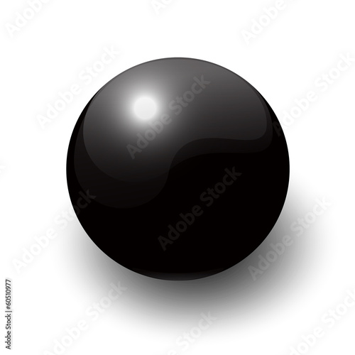 Black glossy snooker ball