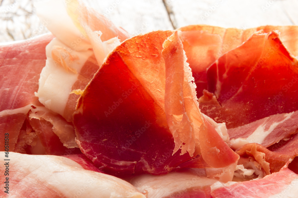 Real pork ham from Italy Bologna